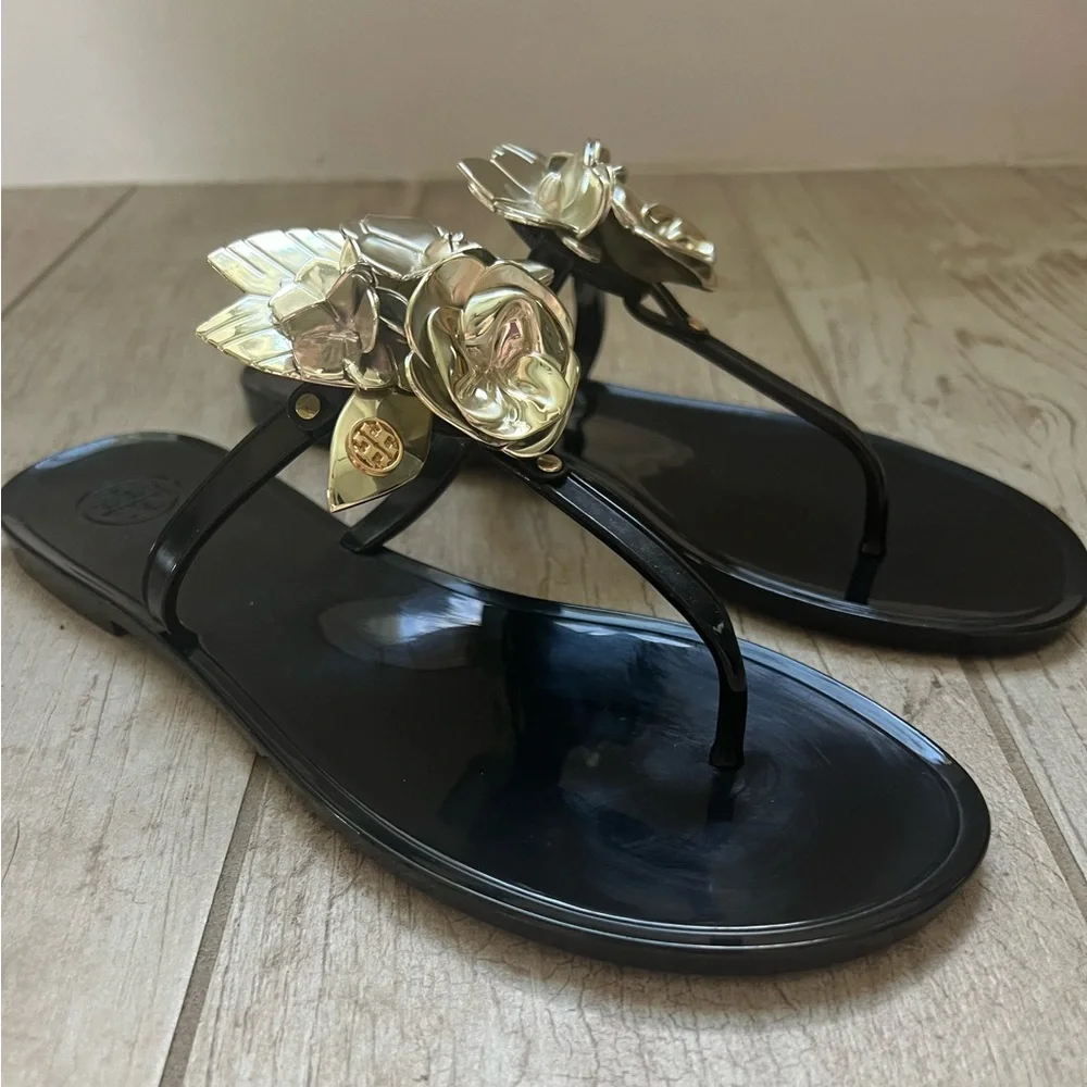 Tory Burch Blossom Jelly Thong Sandals Size 8